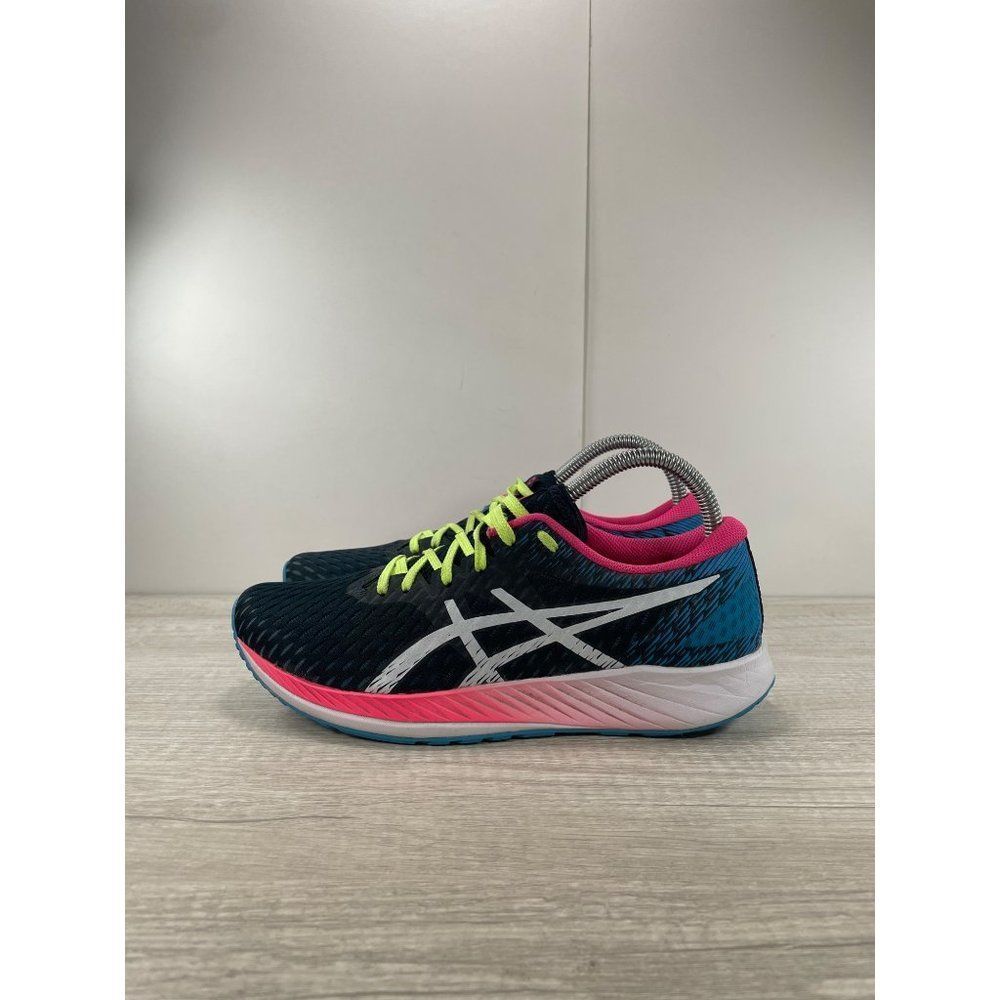 Asics Hyper Speed Blue Pink Athletic Running Shoes Womens Size 8